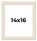 14x16 Wide Barnwood Picture Frame with UV-Resistant Acrylic & Acid Free Backing, Available in 6 Paint Finishes - Grey, Brown, White, and Black